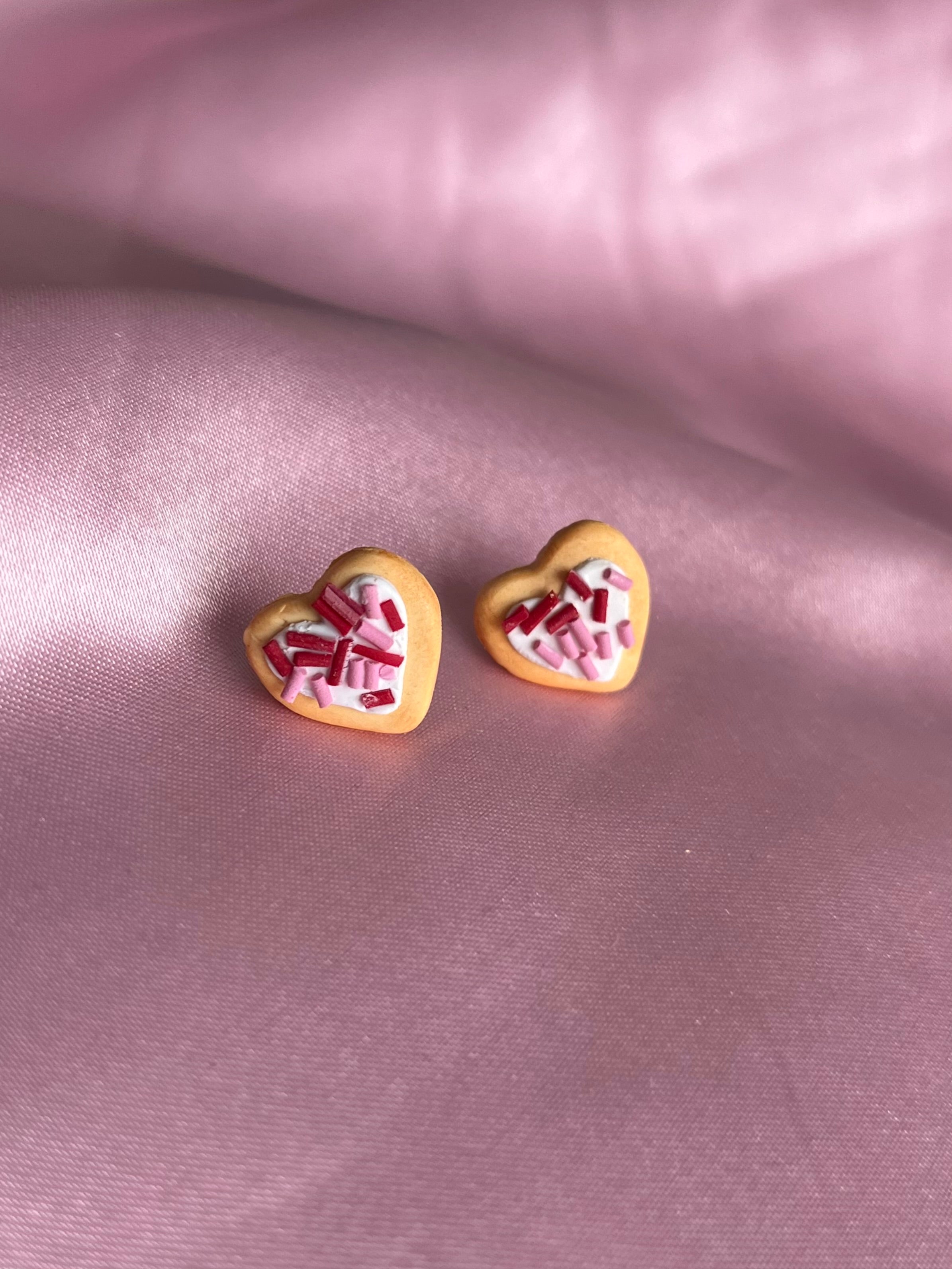 Heart sprinkle cookies
