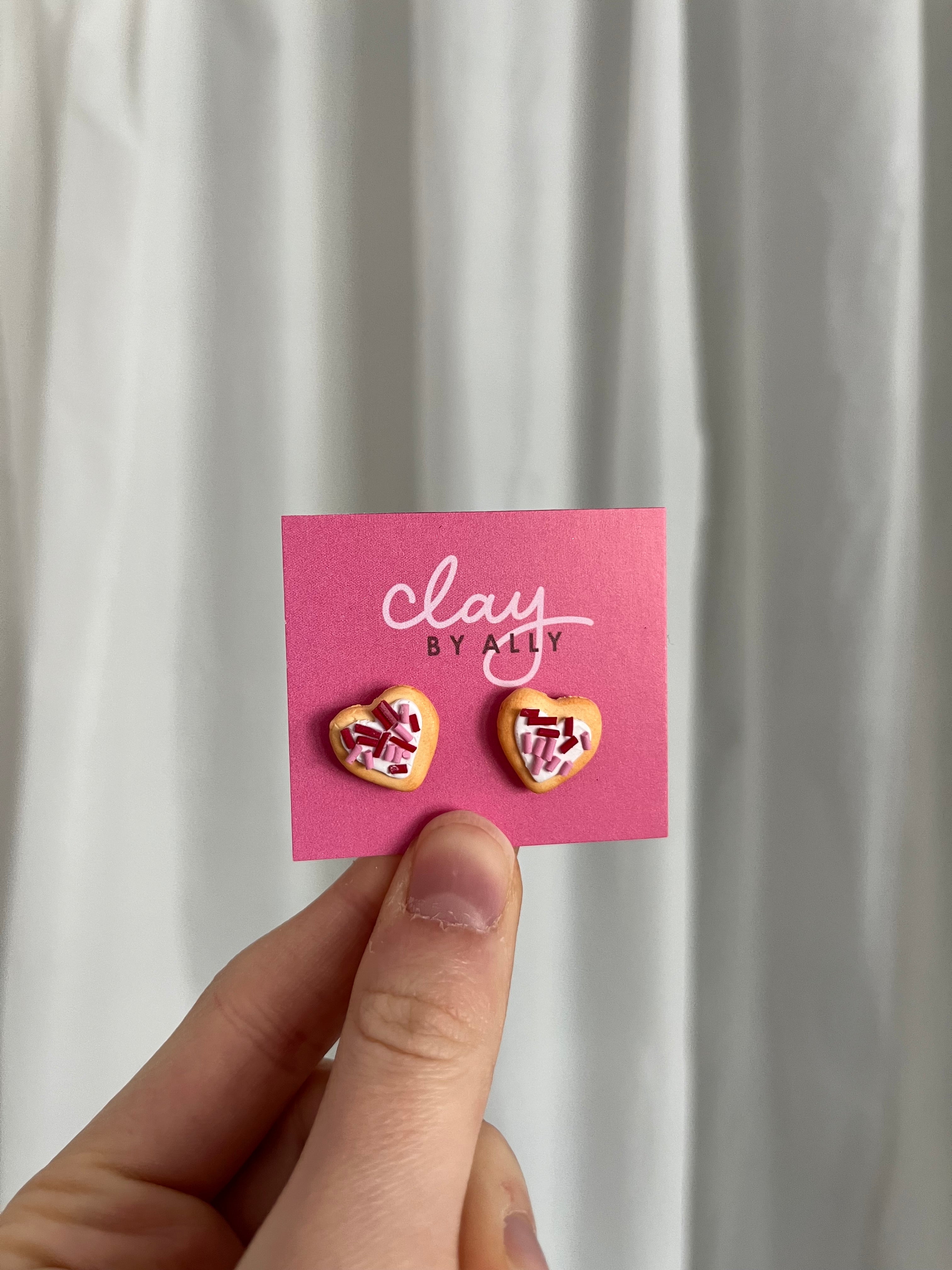 Heart sprinkle cookies