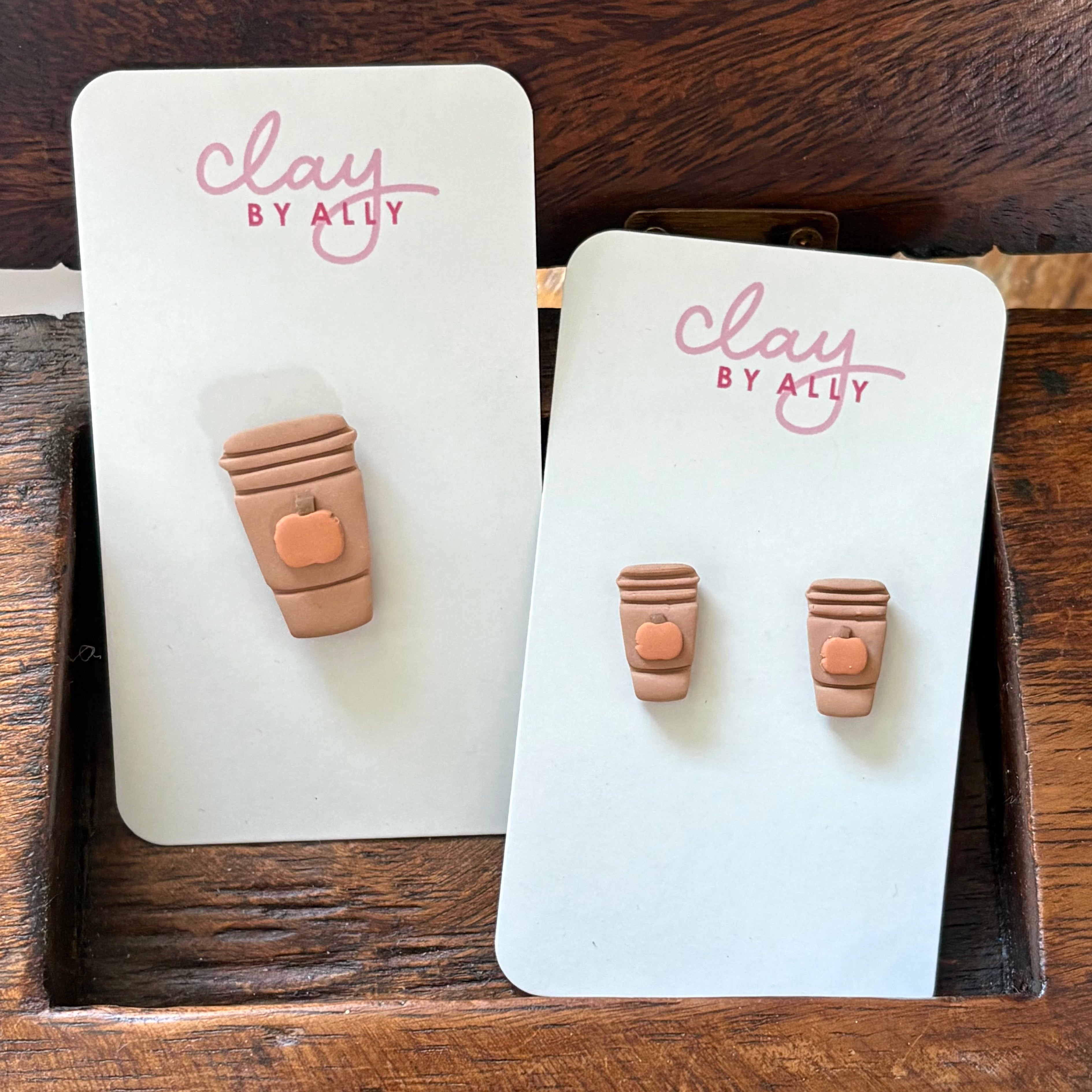 Pumpkin Spice Latte studs