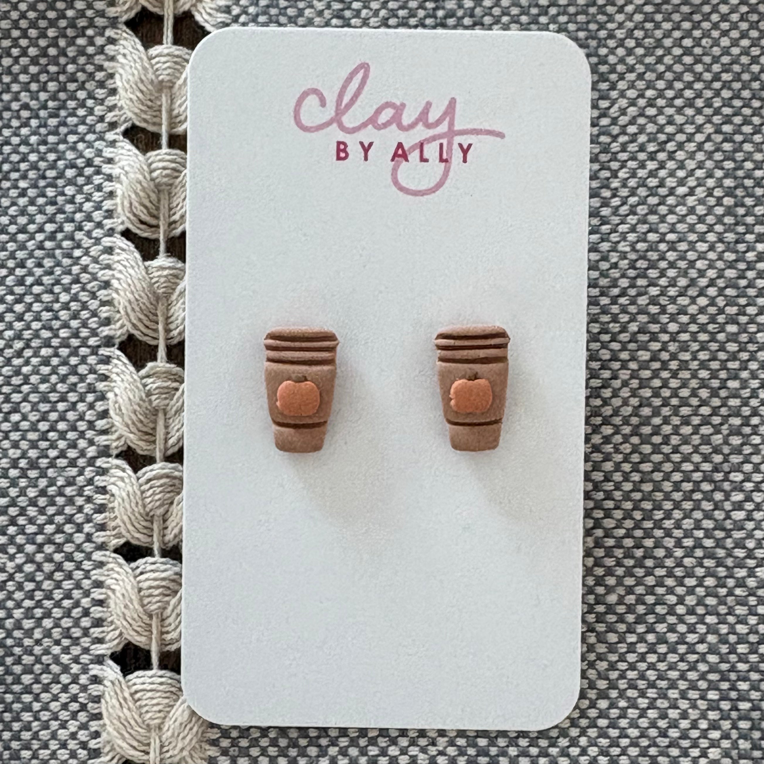 Pumpkin Spice Latte studs