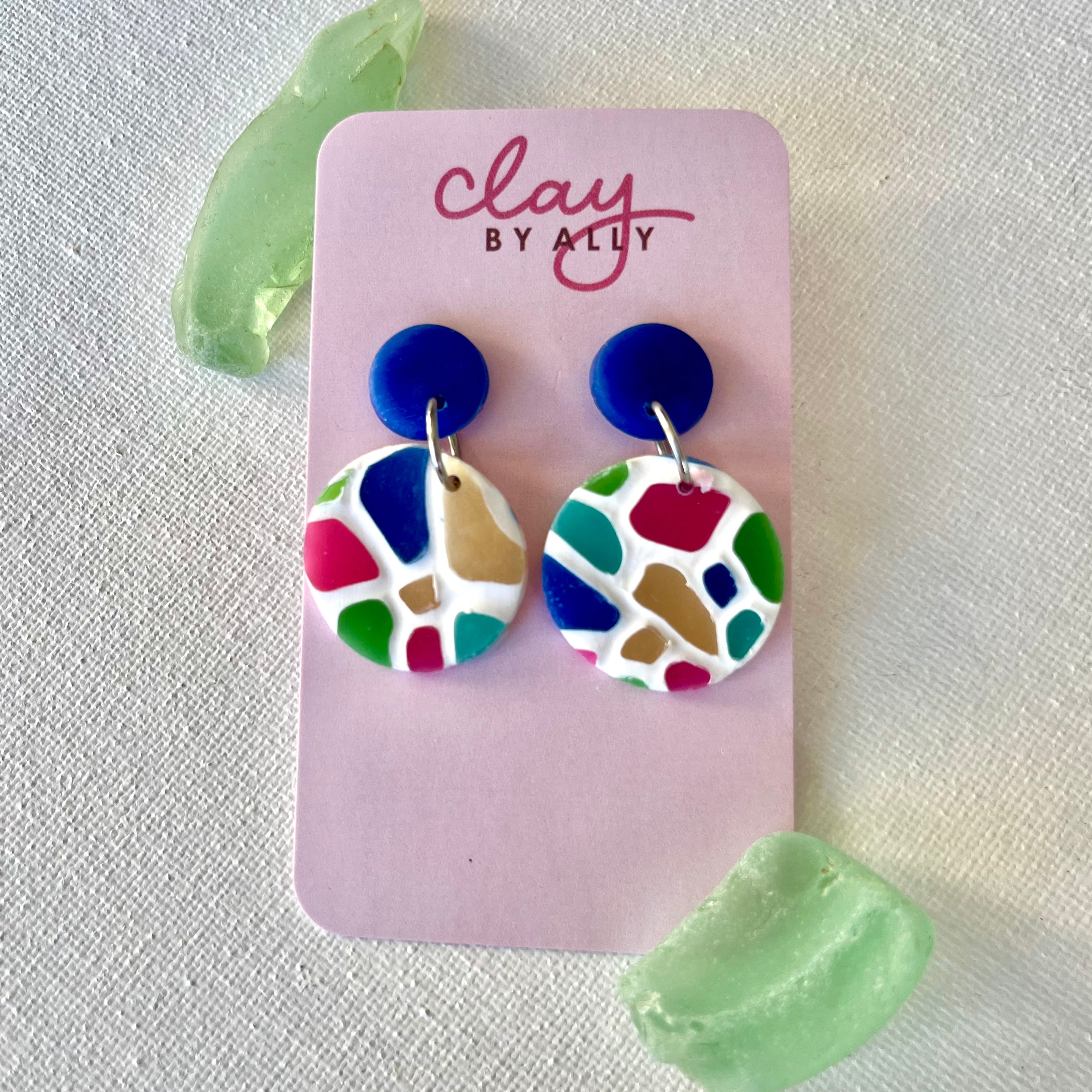 Embedded Sea Glass Circles