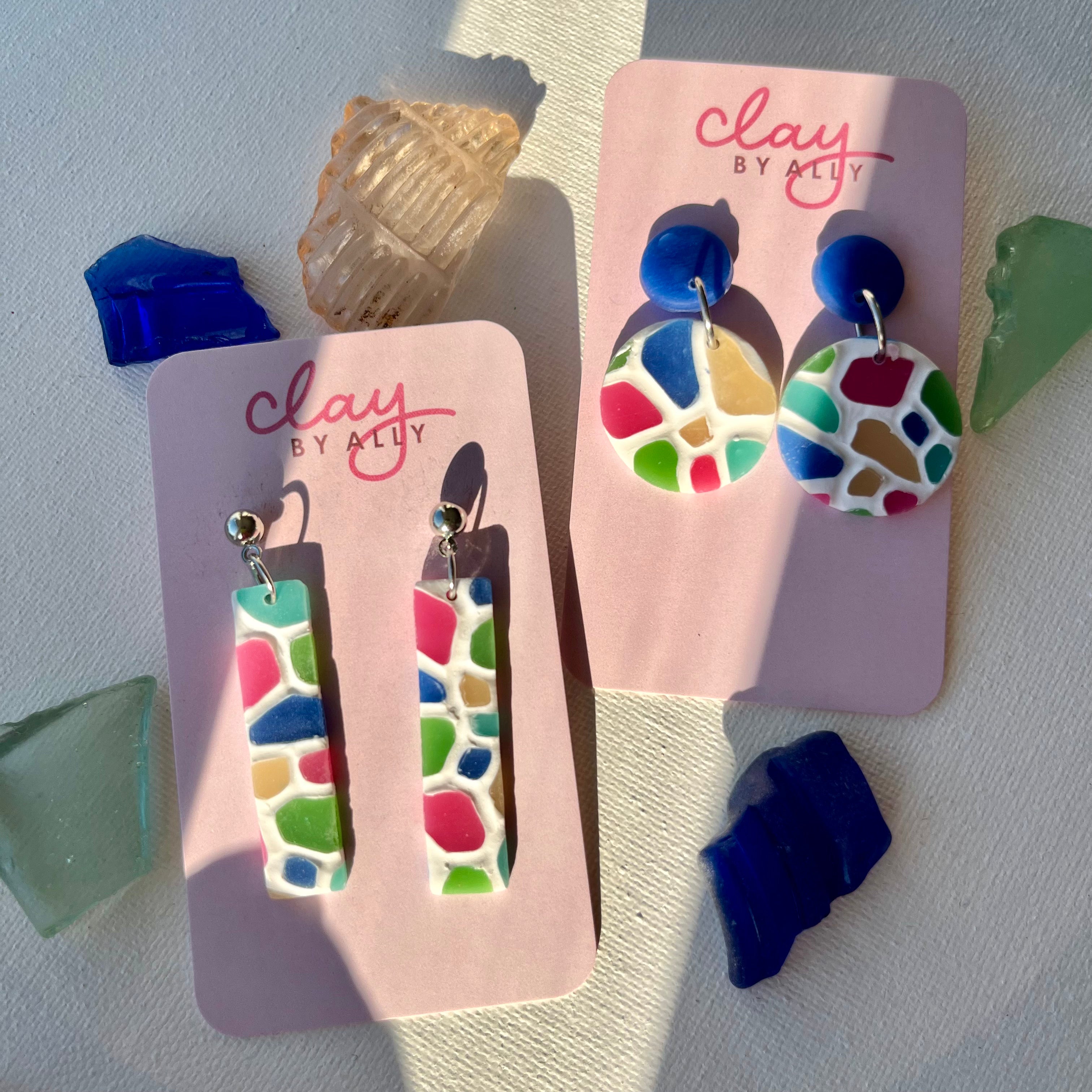 Embedded Sea Glass Circles