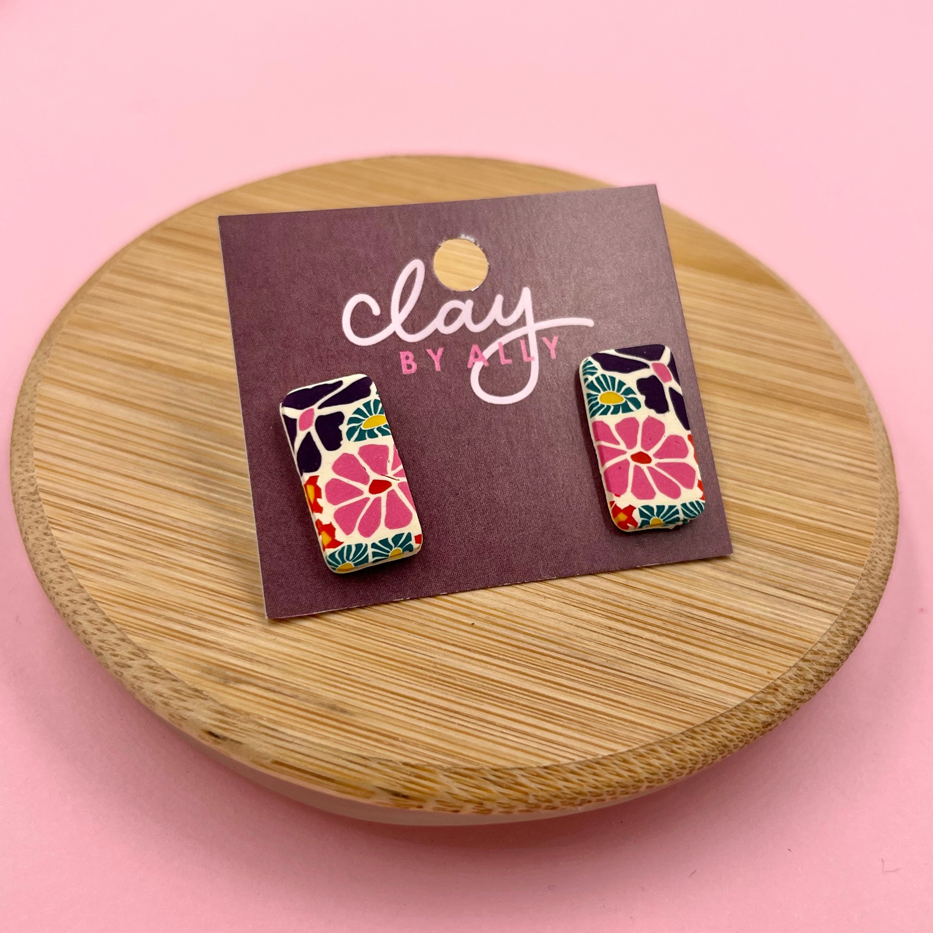 Spring Mosaic Studs