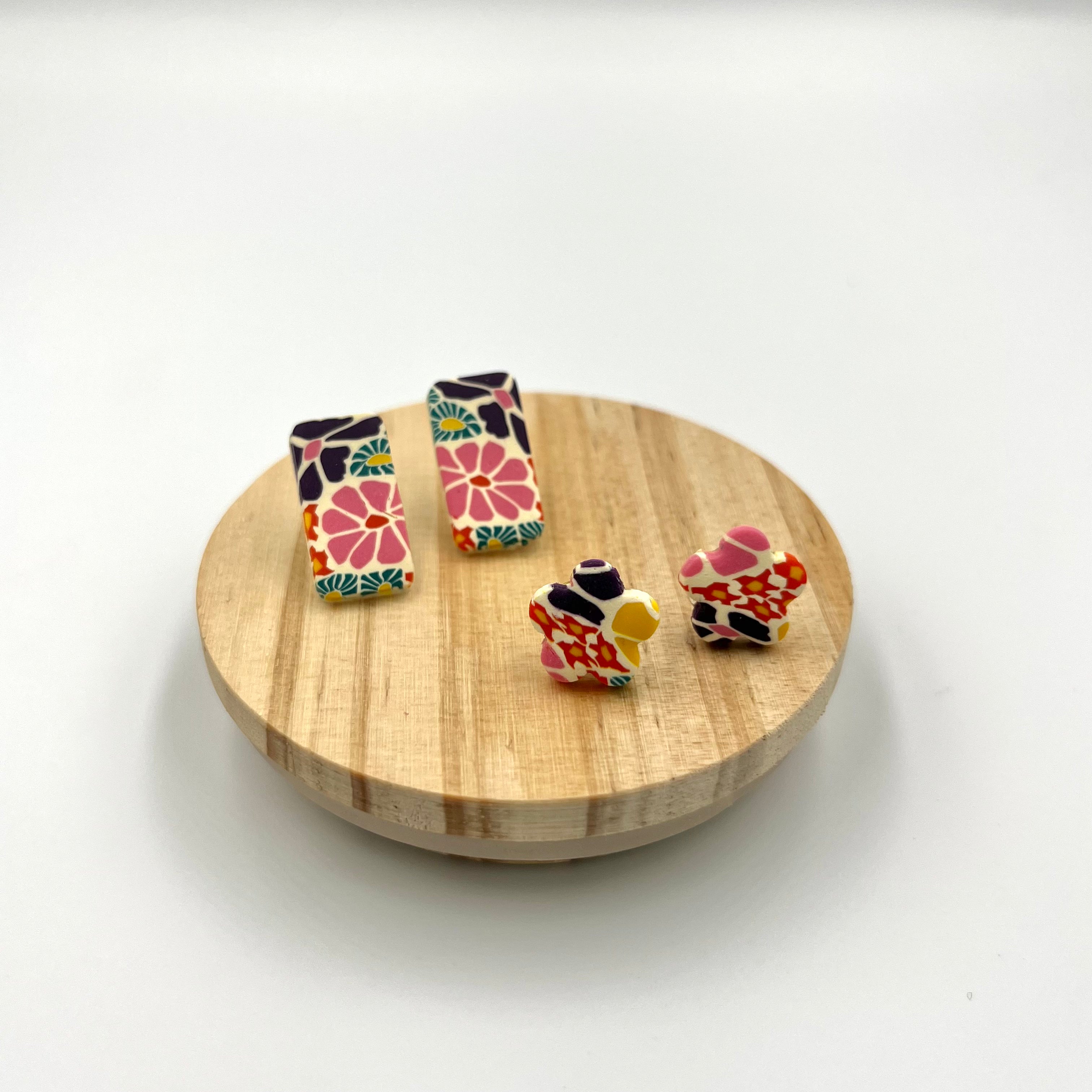 Spring Mosaic Studs