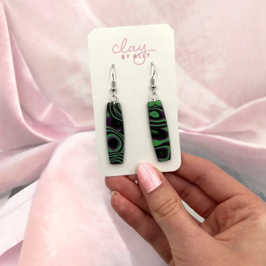 Beetlejuice swirl dangles